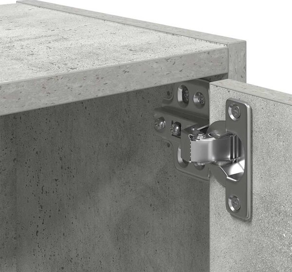 Betonszürke szerelt fa könyvespolc 40x24x77 cm