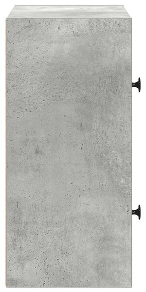 Betonszürke szerelt fa könyvespolc 40x24x52 cm