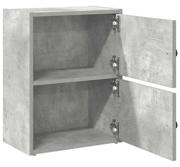 Betonszürke szerelt fa könyvespolc 40x24x52 cm