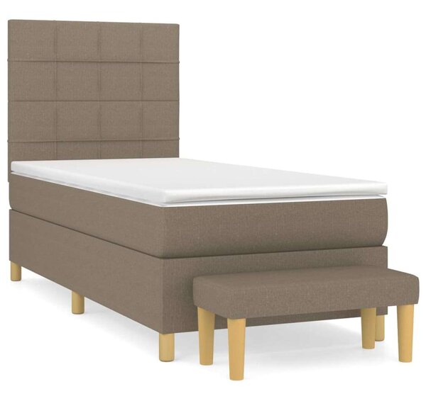 VidaXL Ágy - 100x200 cm - Zsebrugós Matraccal és Padlólappal