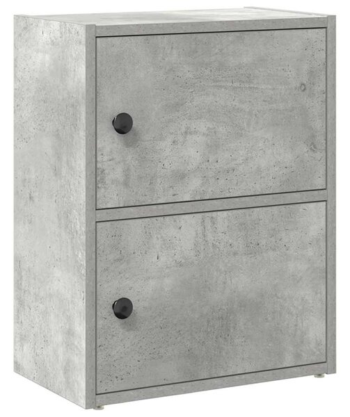 Betonszürke szerelt fa könyvespolc 40x24x52 cm