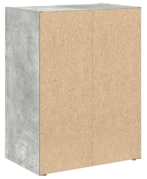 Betonszürke szerelt fa könyvespolc 40x24x52 cm