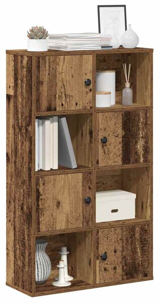 Antik fa színű szerelt fa könyvespolc 60x24x101,5 cm