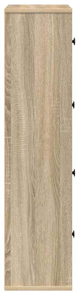 Sonoma tölgy színű szerelt fa könyvespolc 60x24x101,5 cm