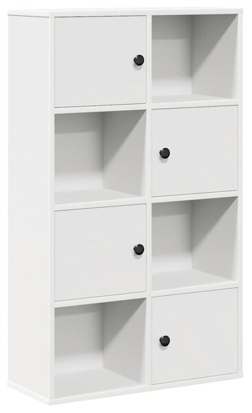 Fehér szerelt fa könyvespolc 60x24x101,5 cm