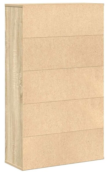 Sonoma tölgy színű szerelt fa könyvespolc 60x24x101,5 cm
