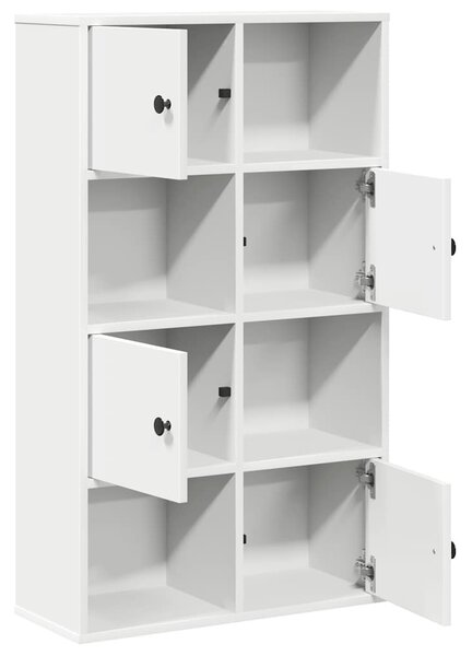 Fehér szerelt fa könyvespolc 60x24x101,5 cm