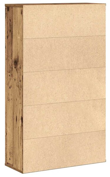 Antik fa színű szerelt fa könyvespolc 60x24x101,5 cm