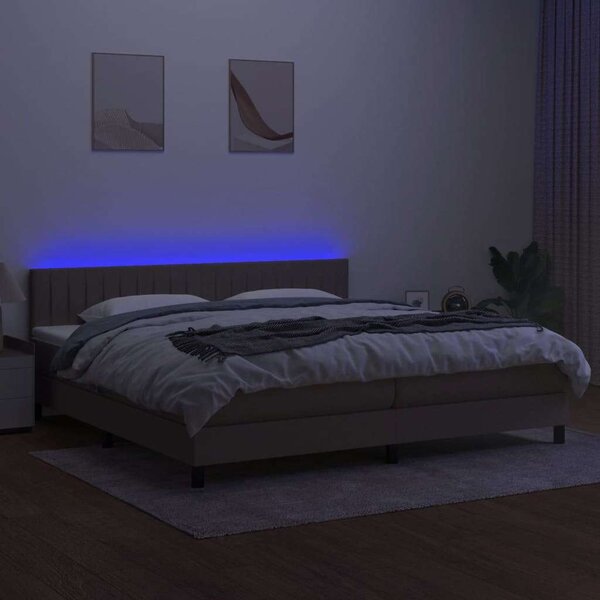 VidaXL LED-es Ágy - 200x200 cm - Töpszín