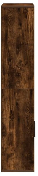 Füstös tölgy színű szerelt fa könyvszekrény 60x24x120 cm