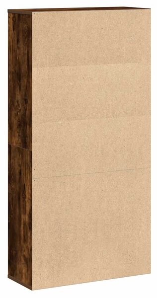 Füstös tölgy színű szerelt fa könyvszekrény 60x24x120 cm