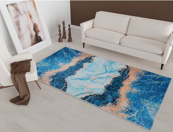 Kék-aranyszínű szőnyeg 80x50 cm - Vitaus