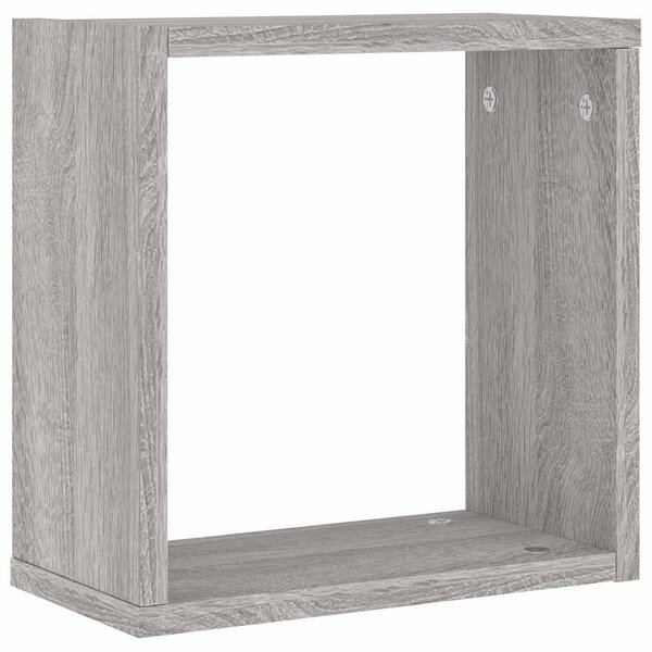 6 db szürke sonoma fali kockapolc 30 x 15 x 30 cm