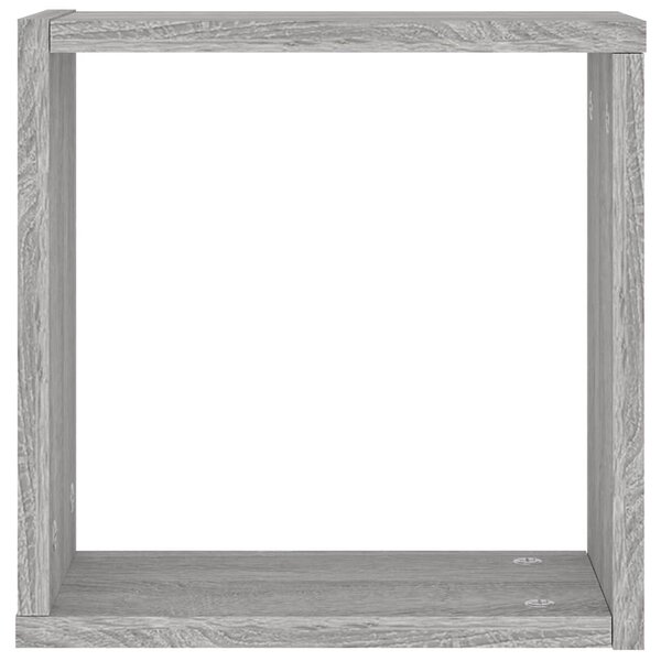 2 db szürke sonoma fali kockapolc 30 x 15 x 30 cm