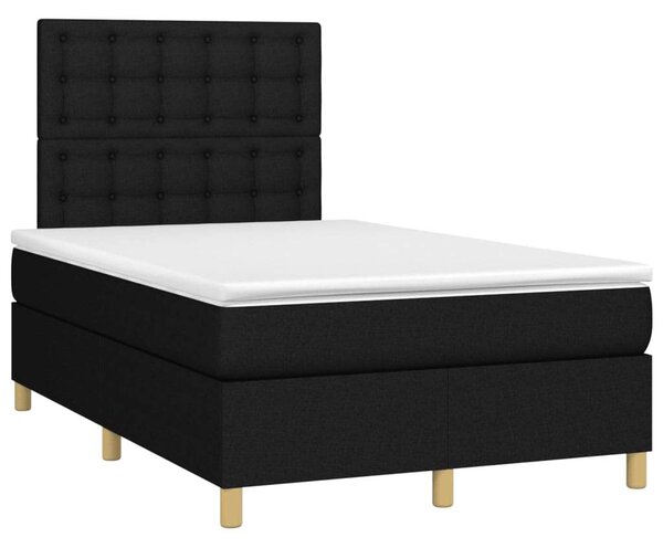 VidaXL Fekete Ágy Matraccal - 120x200 cm