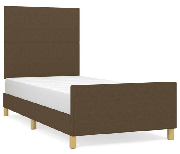 VidaXL sötétbarna szövet ágykeret matrac nélkül 80x200 cm