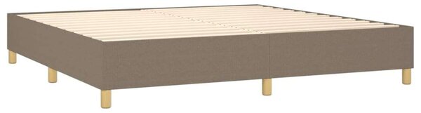 VidaXL tópszínű szövet rugós ágy matraccal 200 x 200 cm