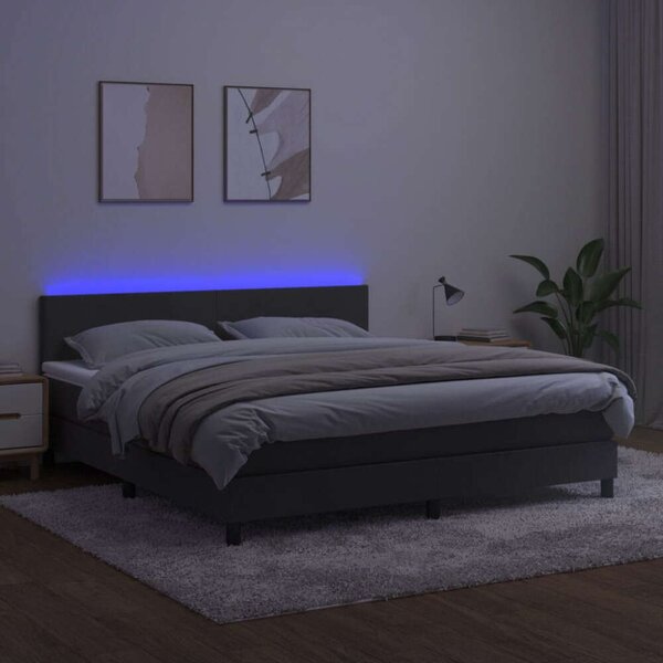 VidaXL Bársony Ágy - LED - 180x200 cm