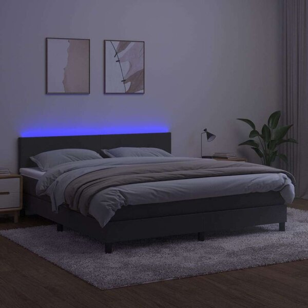 VidaXL Bársony Ágy - LED - 180x200 cm