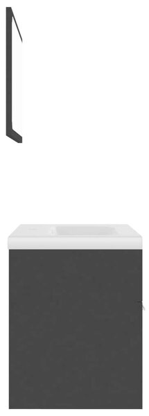 VidaXL Fürdőszoba Bútorszett - Fekete - 60cm
