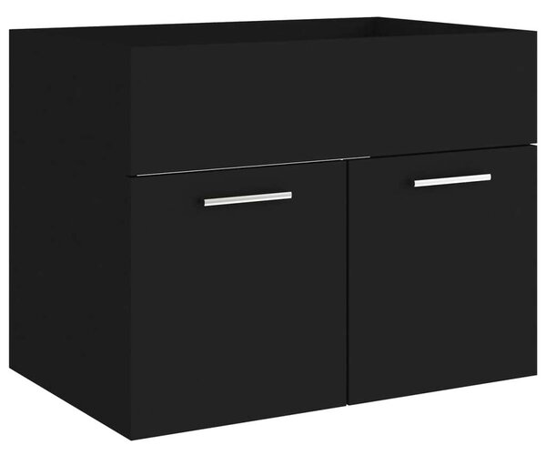 VidaXL Fürdőszoba Bútorszett - Fekete - 60cm