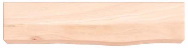 Kezeletlen tömör tölgyfa fali polc 40x10x6 cm