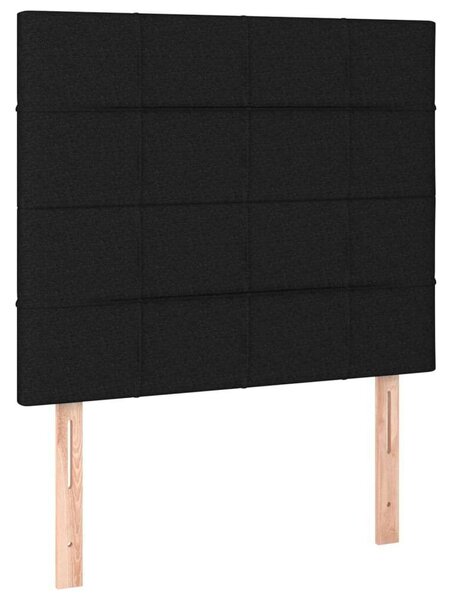 VidaXL Fekete Szövet Ágy - 80x200 cm