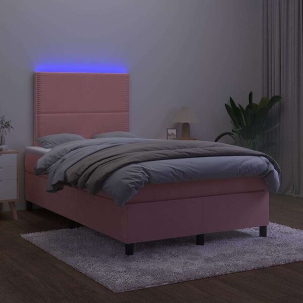 VidaXL Bársony Ágy LED-del - 120x200 cm