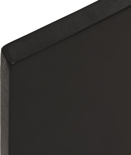 Sötétbarna kezelt tömör tölgyfa fali polc 60x30x2 cm