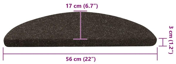 30 db antracitszürke öntapadó lépcsőszőnyeg 56 x 17 x 3 cm