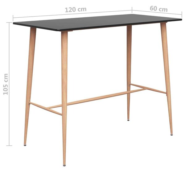 VidaXL Fekete Bárszett - 7 részes - Modern Dizájn