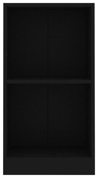 Fekete szerelt fa könyvszekrény 40x24x75 cm