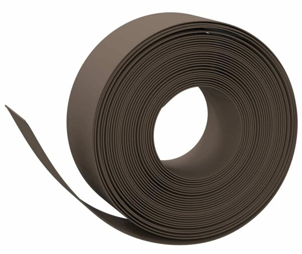 VidaXL 4 db barna polietilén kerti szegély 10 m x 20 cm