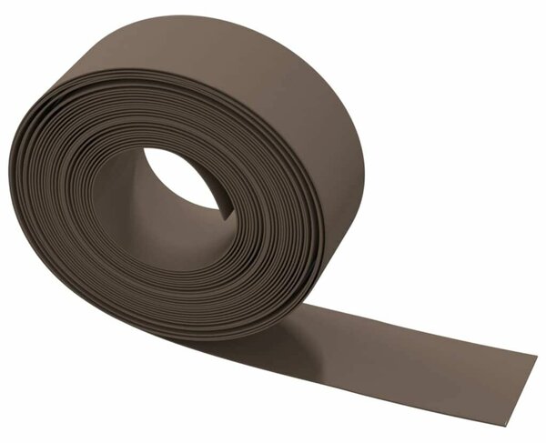 VidaXL 4 db barna polietilén kerti szegély 10 m x 20 cm