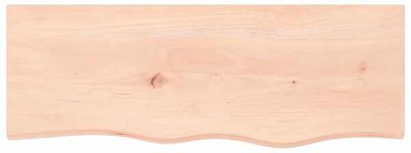 Kezeletlen tömör tölgyfa fali polc 80x30x2 cm