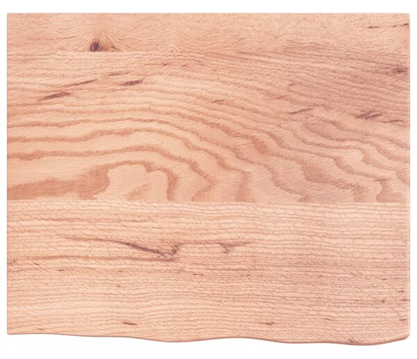Világosbarna kezelt tömör tölgyfa fali polc 60x50x(2-6) cm