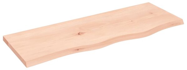 Kezeletlen tömör tölgyfa fali polc 80x30x2 cm