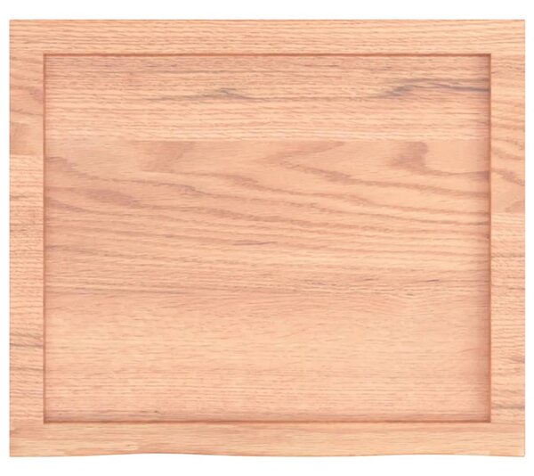 Világosbarna kezelt tömör tölgyfa fali polc 60x50x(2-6) cm