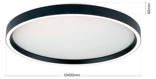 MASCA modern CCT LED mennyezeti lámpa , fekete, 2750lm