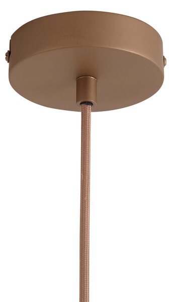 Design Függőlámpa Sötét Bronz Borostyánszínű Üveggel - Kemner