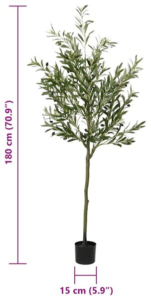 Zöld mesterséges olajfa 700 levél 180 cm