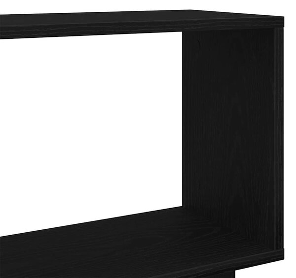 Fekete tölgy szerelt fa könyvespolc 80x24x96 cm