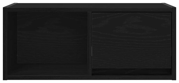 Fekete tölgy színű szerelt fa TV-szekrény 60x31x25,5 cm