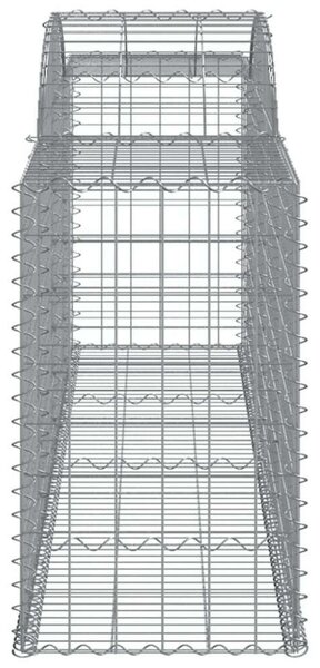 VidaXL 13 db íves horganyzott vas gabion kosár 300x50x80/100 cm