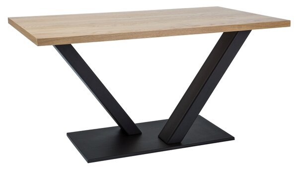 Étkezőasztal fekete/tölgy, VECTOR 150x90