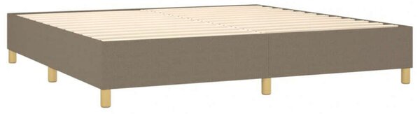 VidaXL tópszínű szövet rugós ágy matraccal 200 x 200 cm