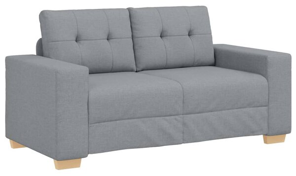 Világosszürke szövet loveseat kanapé 160x77x82 cm