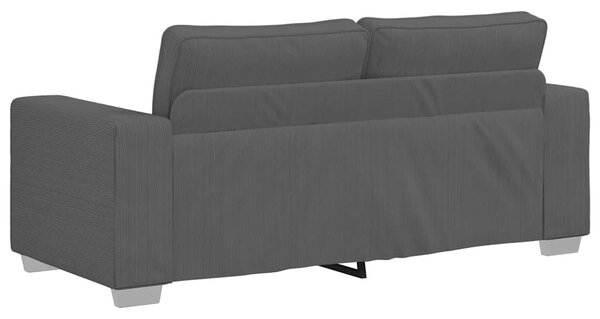 Sötétszürke kordbársony szövet loveseat kanapé 180x77x82 cm