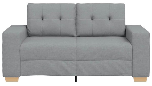 Világosszürke szövet loveseat kanapé 160x77x82 cm