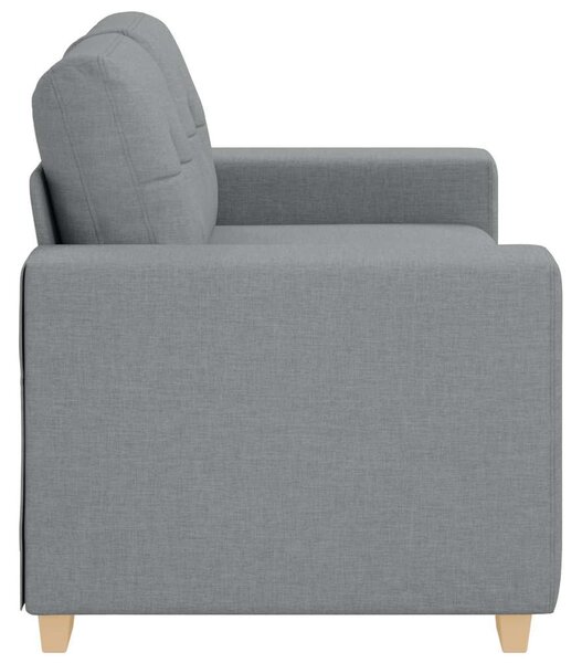 Világosszürke szövet loveseat kanapé 160x77x82 cm